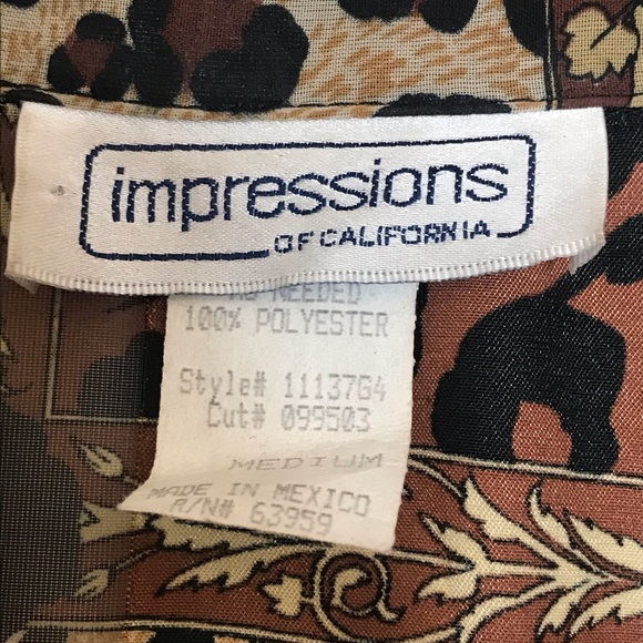 Vintage Impressions of California Animal Print Button Up Top - Picture 5 of 5